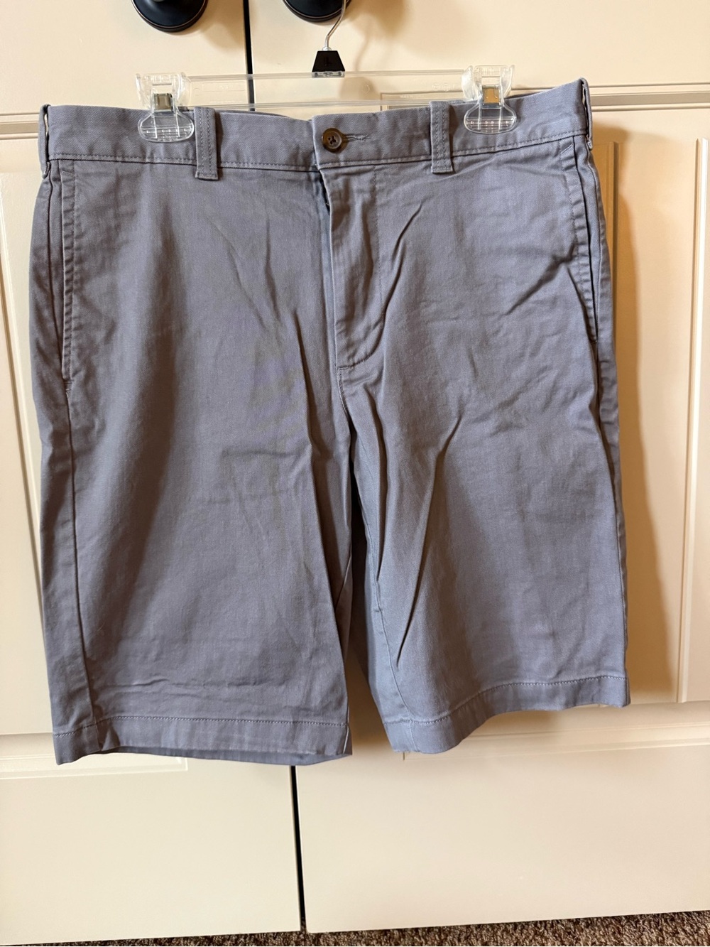 J. Crew Men's Flat-Front Shorts in Slate Gray